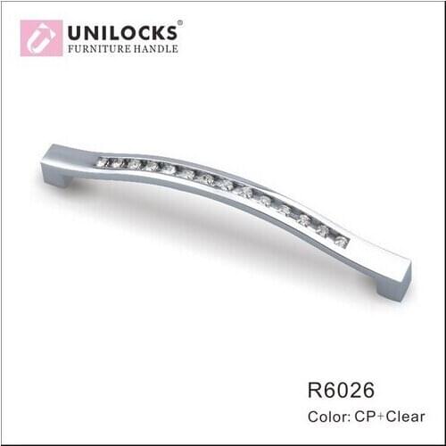 Clear Crystal Handle with Zinc Alloy Chrome Metal Part(C.C.. 160 MM L:168MM))
