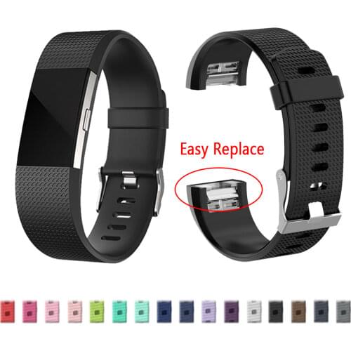 Silicone Wristband For Fitbit Charge 2 Wrist Strap Smart Bracelet Watchband Colourful sports outdoor replacement