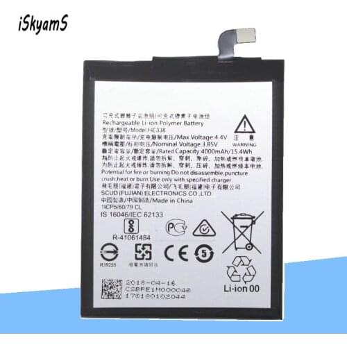 ISkyamS 1x HE338 HE 338 4000mAh /15.4Wh Replacement Battery For Nokia 2 For nokia2 Batteries Bateria