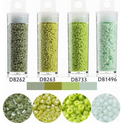 Taidian Perles Miyuki Delica Glass Beads Opaque Classical Hand Embroidery 1.6x1.3mm Round Modern Style 10g 1tube