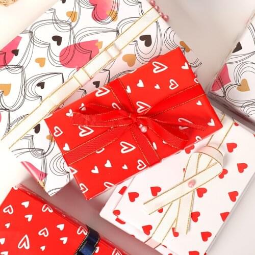 Valentine Ombre Wrapping Paper HEART For Lover Gradient Holiday gift paper Wedding gift wrapping paper 50*70cm 2021