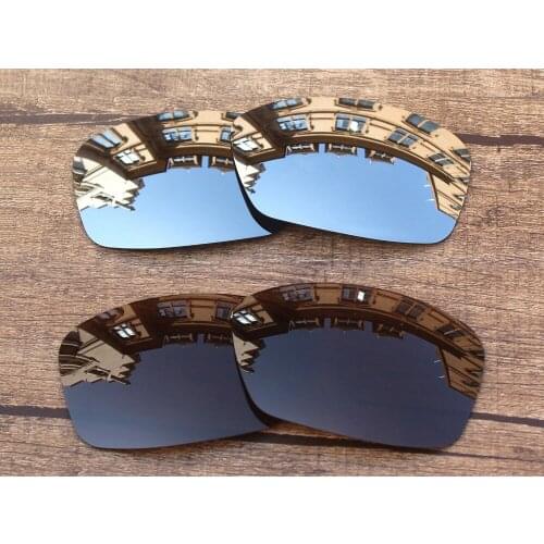 Vonxyz 2 Pairs Chrome Mirror & Bronze Brown Polycarbonate Replacement Lenses for-Oakley Hijinx Frame