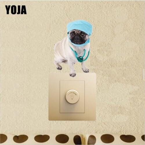 YOJA Surgical Dog Doctor Vivid Decor Switch Sticker Wall Decal PVC Home Accessories 8SS0327