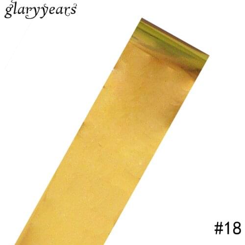 1 Sheet Nail Art Metal Foil Transfer Sticker Holographic Gold Reflective Mirror Design for Women Nail Manicure Tool Souvenir #18