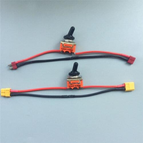 1PC 2 Gear 15A 250V Rocker Switch Battery Power On-off with T Plug/XT60 Male Female Connector Wire for RC Bait Boat Spare Parts