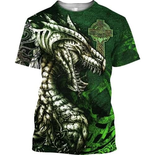 2021 Summer Hipster Men T-shirt Beautiful Dragon Knight Armor 3D Printed Harajuku Short Sleeve T shirt Unisex Casual Tops TX0161