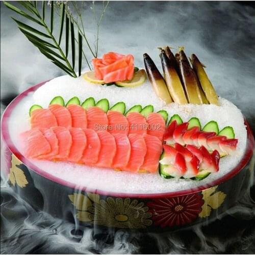 30pcs Large Plastic Sushi Dish Onigiri Japanese Sushi Sashimi Dishs Barrel Fruit Salad Dessert Tray Plate QW8115