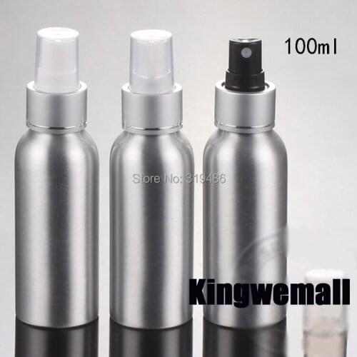 300pcs 100ml Aluminium bottle silver pump sprayer bottle pump spray head metal bottle spray bottle mist sprayer