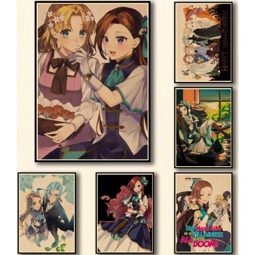 50 Designs My Next Life As A Villainess All Routes Lead To Doom! Kraftpaper Poster Artwork Fancy Wall Sticker Coffee House Bar