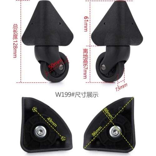 Luggage wheel accessories universal wheel suitcase wheel luggage pulley trolley case Siamese caster