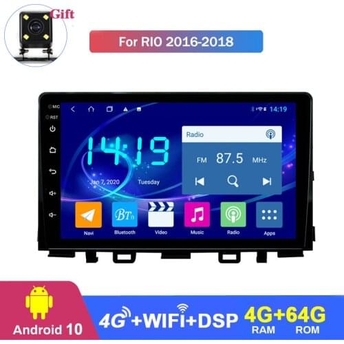 For kia rio 2016 2017 2018Car Radio Multimedia Player touch screen BT Mirror Link Android Support Steering Wheel Control 4G LTE