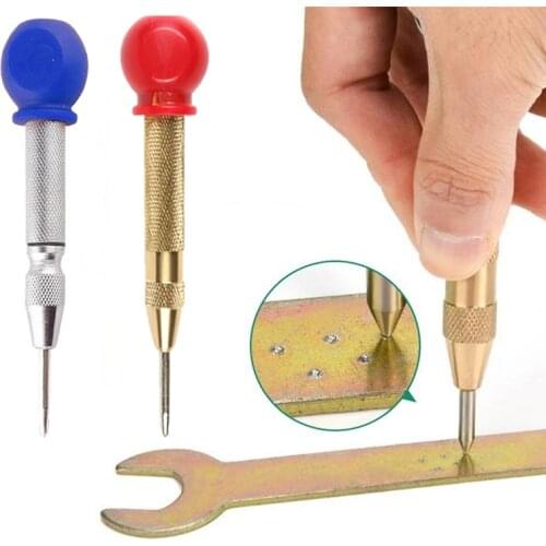 Automatic Punching Woodworking Tools Drill Bit 5 Inch Electric Tools Drills for Metal Center Pin Punch Spring Loaded Dent Marker