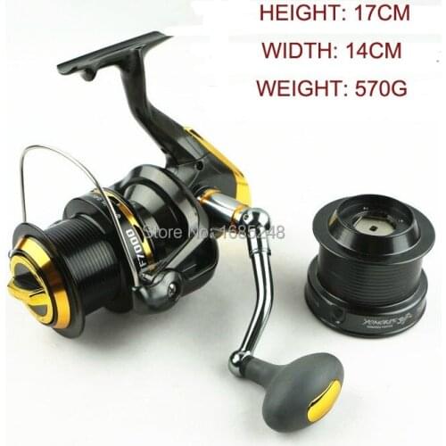 FREE SHIPPING, 13BB, 8000 9000 Size CNC ALUMINIUM HANDLE, WITH EXTRAL SPOOL, SURF REEL