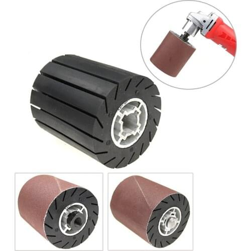 90*100mm Rubber Expander Centrifugal Wheel / Sanding Sleeves / Adapter for Angle Grinder Metal Polishing Set