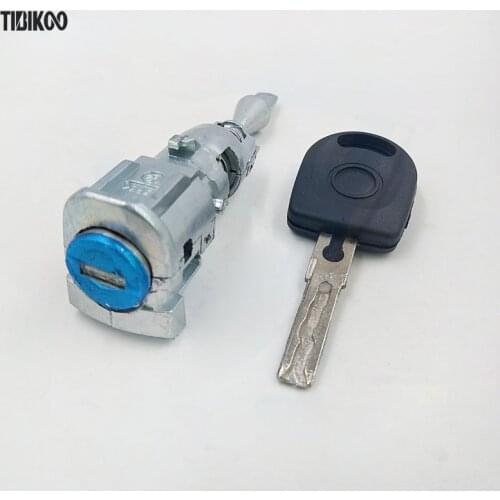 Car Lock Cylinder for VW Sagitar Left Door Replacement Auto Lock Core for Main Drving Door Inside Groove