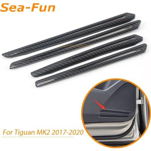 For Volkswagen VW Tiguan MK2 2017 2018 2019 2020 Door Audio Speaker Strip Decoration Frame Cover Trim Sticker Car Accessories