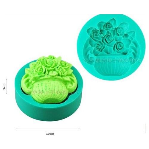 Flower Baskets shape mold chocolate mold silicone mould Baking Mold baking tool decorations for cakes Fondant cake