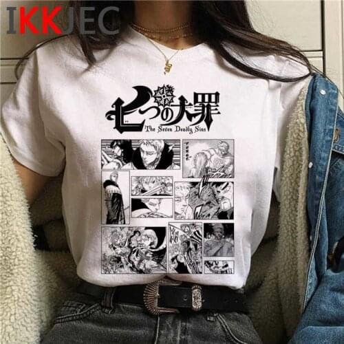 Death Note the Promise Neverland Fullmetal Alchemist Seven Deadly Sins clothes men casual streetwear top tees t-shirt ulzzang