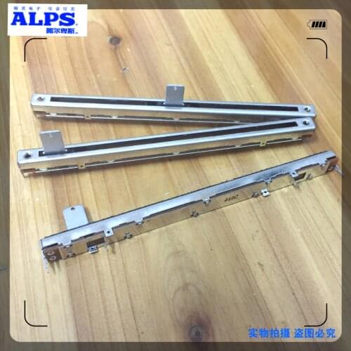 128mm vocal mixer fader ALPS switch straight slide potentiometer stroke 100MM length 128 cm 10K square handle