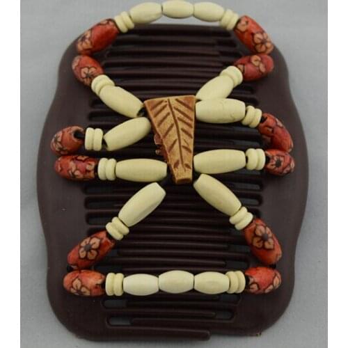 Red white leaves beads magic comb 12 pcs/lot classical comb easy updo special comb