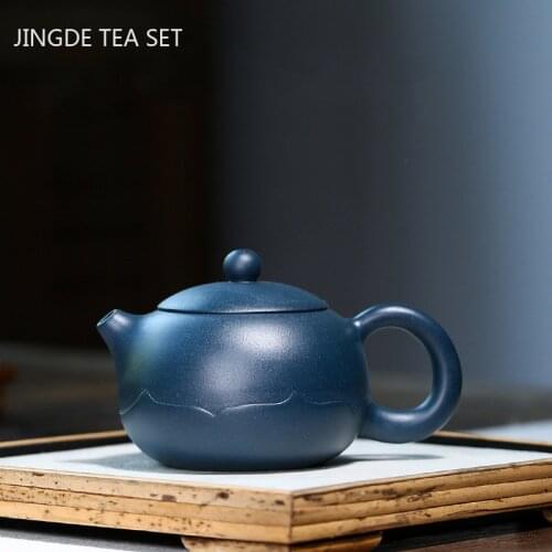 Chinese Yixing tea pots Purple Clay Teapot Raw ore Azure mud Xishi kettle Handmade Customized Tie Guanyin Boutique Teaware 210ml