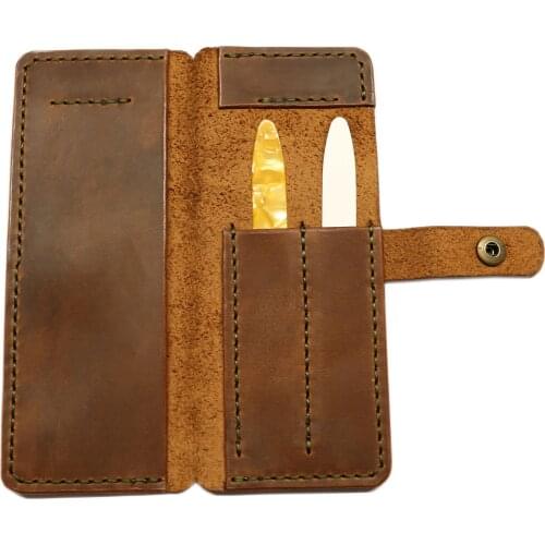 Leather Wallet Oud Ud Aoud Risha Pick Mizrab String Musical Instrument MCD-203