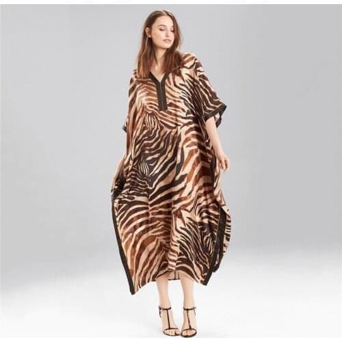 Summer Beach Dress Kaftan Bathing Suit Cover Ups Large Size Women Swim Coverups Salida De Bano Playa 2020 Pareo Zebra Pattern