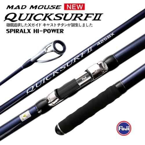 MADMOUSE 2020 NEW Model QUICK SURF Japan Quality Full Fuji Surf Rod 4.25M 46T high-carbon 3 Sections BX Surf casting rods
