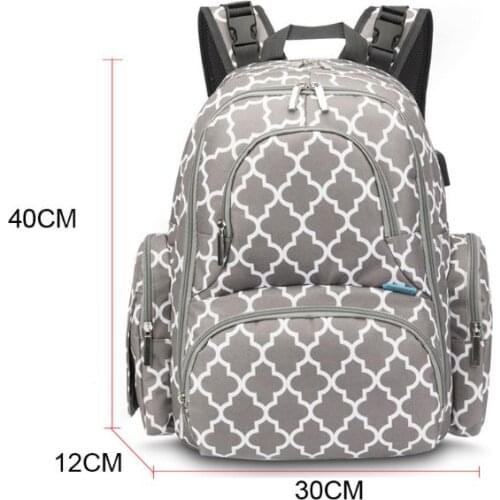 Mummy Maternity Nappy Diaper Bag Large Capacity Backpack Baby Nursing with Insulated Pocket Changing Pad 20CA