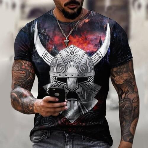 Summer New Bull Head 3d Printing Mens T-shirt Oversized Breathable And Quick-drying Gym Clothes Skull Funny Top T-shirt