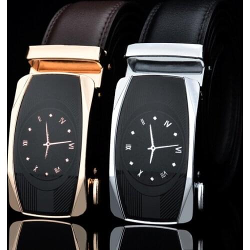 Mens watch buckle belt new watch automatic buckle belt fashion business casual leather belt