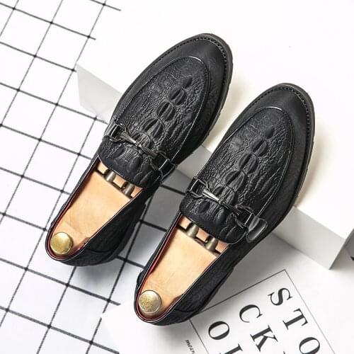 Mens Casual Shoes Outdoor Walking Shoes PU Leather Loafers Waterproof Slip-on Flat Shoes Big Size Comfortable Driving Shoes