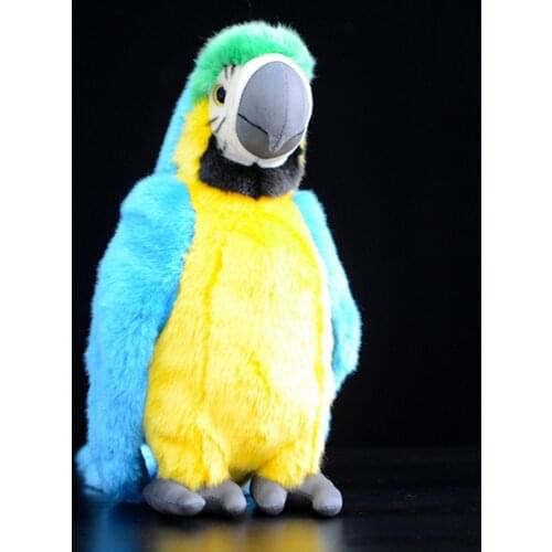 Blue Macaws Soft Plush Toy Ara Macao Parrot Psittacidae Doll Bird Model Real Life Simulation Cute Stuffed Animal For Kids Gift