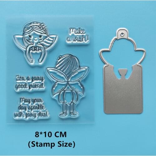 2021 New Fairy Clear Stamps and Metal Cutting Dies DIY Scrapbooking Paper Photo Album Crafts Seal Cards Blade Punch Stencils
