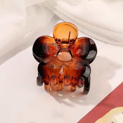 New Ins Hair Accessories Female Flower Plate Hair Clip High-quality Jelly Color Clip Hairpin Plate Hair Ponytail Fashion Clip