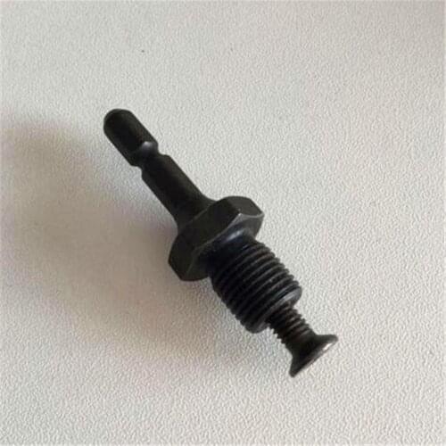 Adapter to 1/2-20UNF Hex Shank Male Thread w Reverse Screw for Drill Chuck