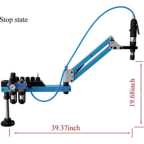 CE Pneumatic M3-M12 Vertical Type 360 Degrees Angle Pneumatic Air Tapping Machine Drilling Machine Pneumatic Tapping Machine