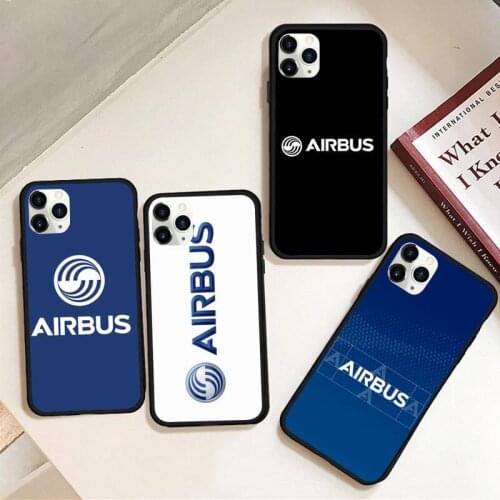 Airbus logo Phone Case Rubber for iPhone 12 pro max mini 11 pro XS MAX 8 7 6 6S Plus X 5S SE 2020 XR case