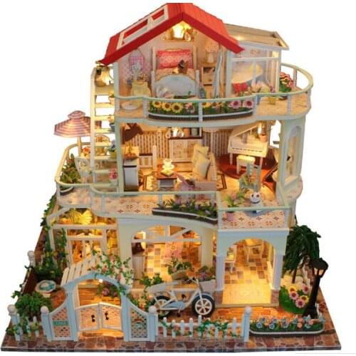DIY Doll House Forever & Always Valentines Day Luxurious 3 Layers Cottage Without Dust-proof Cover drop shipping
