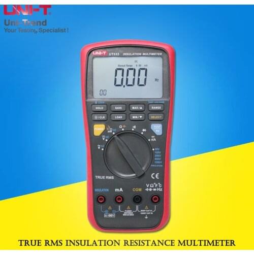 UNI-T UT533 true RMS insulation resistance multimeter; 1000V megohmmeter/resistance/capacitance/frequency/temperature test