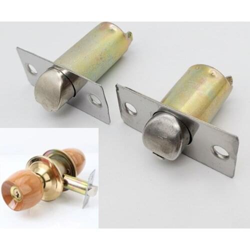 Universal Single Lockbody tongue latch 50mm Hole pitch Zinc Alloy Round Ball Door Knob Body Lock Core Lockcase repair Fittings