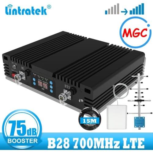 Lintratek B28 27dBm75dB Gain 4g LTE Signal Booster 700mhz Repeater Cellular Mobile Signal Amplifier Band 28 4G LTE 700 internet