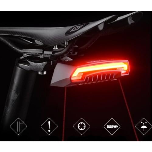 ROCKBROS Bike Taillight Rear Bicycle Light Intelligent Turn Sign Cycle Light luces bicicleta Cycling Accessories Back Bike Light