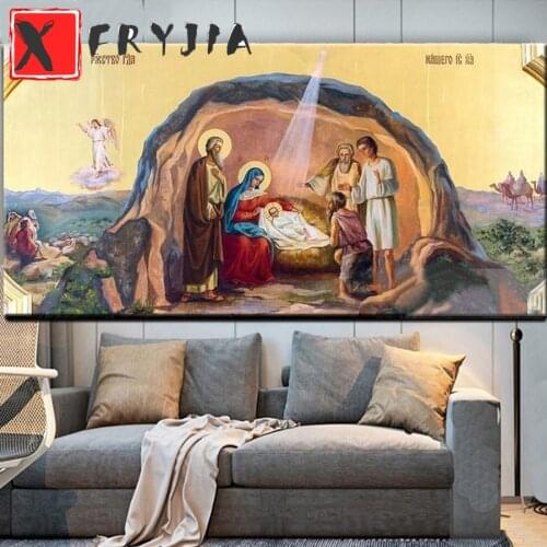 Resurrection Of Jesus Christ Birth large 5d Diamond Painting Full Square Round diamond Picture Of Rhinestone Diamond Embroidery