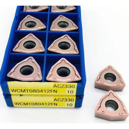 WCMT080412 FN ACZ330 carbide turning blade original high quality carbide blade cylindrical CNC turning tool