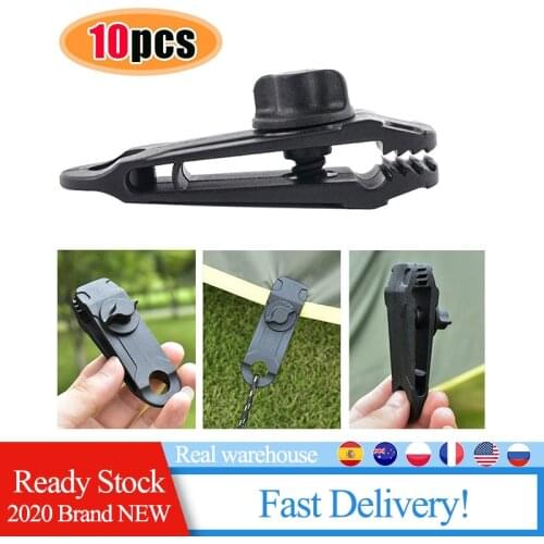 10Pcs Tent Awning Canopy Clamp Tarp Clip Snap Canvas Anchor Gripper Jaw Grip Trap Tighten Tools