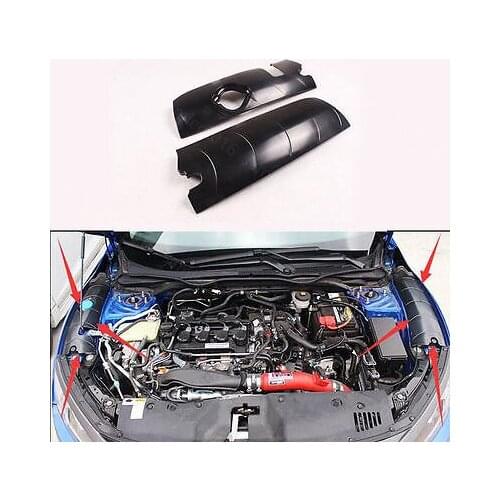 2pcs Fit For Honda Civic 16-2017 Front Engine Sound-Proof Dust Proof Cover Case