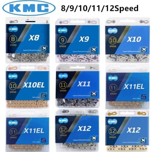 2020 Original KMC Bike Chain X11 X11EL X12 X11 X10 X9 X8 Bicycle Chain MTB Road Bike Crankset Derailleur 8 9 10 11 12 Speed
