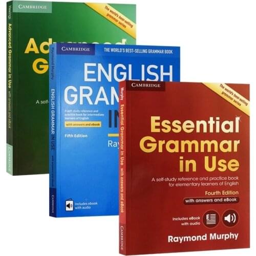 3 Books Cambridge Essential Advanced English Grammar in Use Collection Books