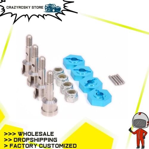 4PCS Convertsion Set To 1/10 On-Road Racing Wheel Set For Rc Hobby Model Car 1/18 Wltoys A959 A969 A979 K929 A580062 Adaptor Toy